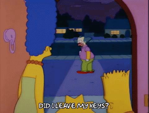 Did I Leave My Keys? GIF - The Simpsons Leave My Keys Keys GIFs