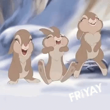 Happy Friday GIF - Happy Friday Jumping Rabbits GIFs