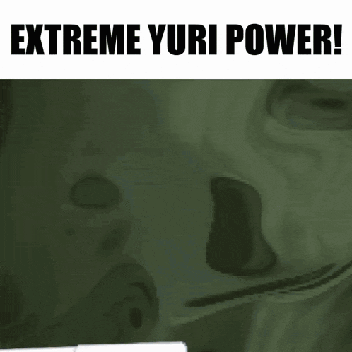a king and queen of hearts playing card with the words " extreme yuri power " below them
