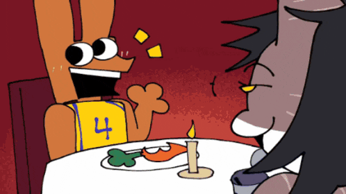 a cartoon of a kangaroo wearing a jersey with the number 4