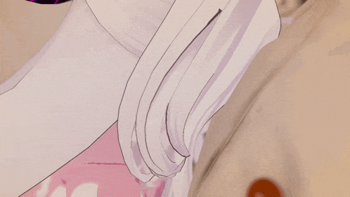 a close up of a person 's torso with a purple stripe on the bottom