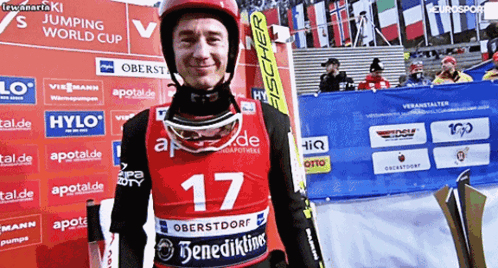 Ski Jumping Kamil Stoch GIF - Ski Jumping Kamil Stoch Thumbs Up GIFs