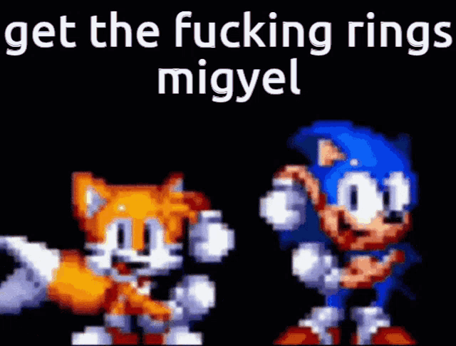 sonic the hedgehog and tails the fox are standing next to each other .