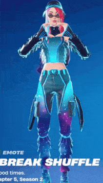 a girl in a galaxy outfit is making a heart with her hands