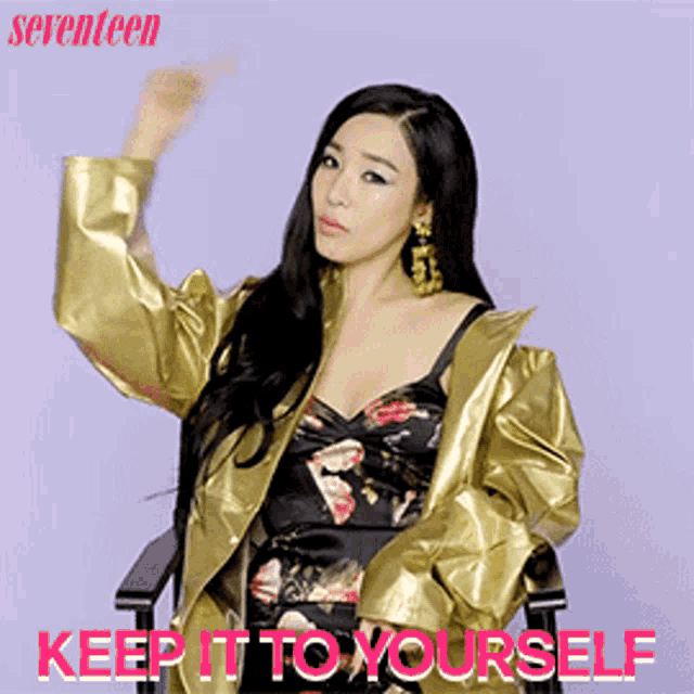 Keep It To Yourself Tiffany Young GIF - Keep It To Yourself Tiffany Young Zip Your Mouth GIFs