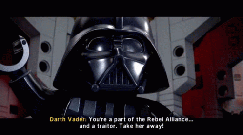 Lego Star Wars Darth Vader GIF - Lego Star Wars Darth Vader Youre A Part Of The Rebel Alliance And A Traitor GIFs