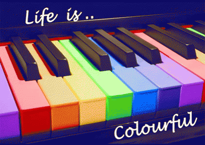 Lfe Is Colorful Rainbow GIF - Lfe Is Colorful Rainbow Piano GIFs