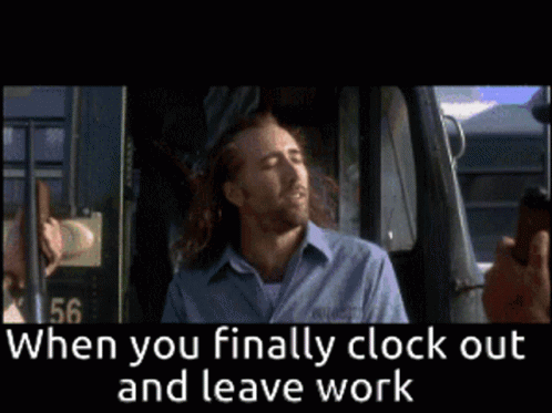 Clock Out Finally GIF
