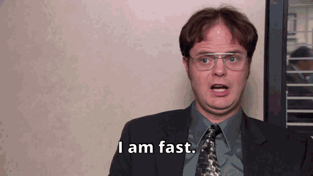 The Office Dwight Schrute GIF - The Office Dwight Schrute I Am Fast GIFs