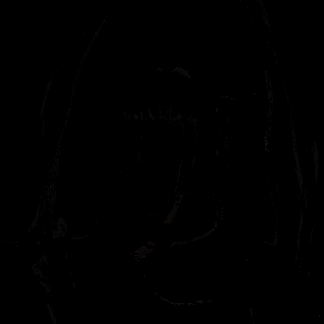 a woman with blood on her face and her tongue hanging out