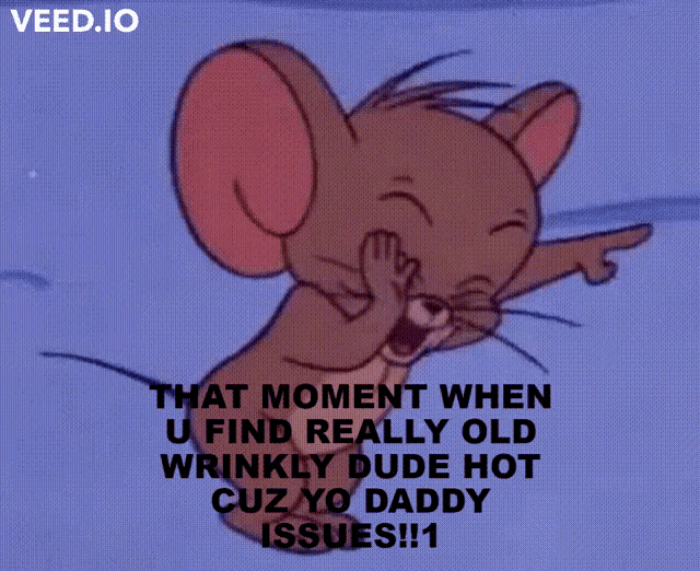 jerry from tom and jerry is laughing and pointing at the camera