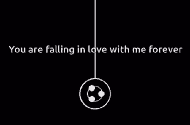 a black background with the words " you are falling in love with me forever " on it