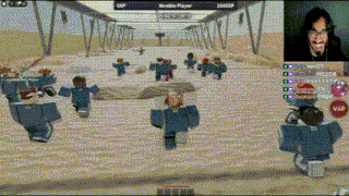 a group of people are playing a video game on a computer screen