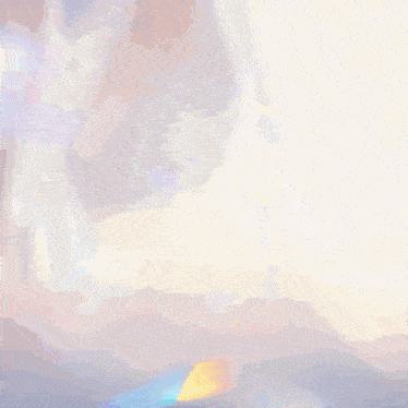 a blurry picture of a person 's feet with a purple and yellow background