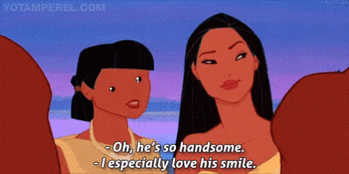 Pocahontas Handsome GIF - Pocahontas Handsome Love His Smile GIFs