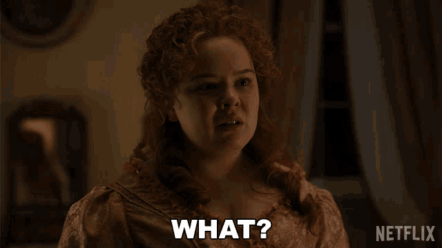a woman with red hair is saying what in a netflix ad