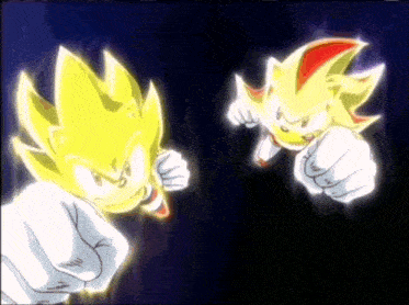 Super Sonic And Super Shadow GIF - Super Sonic And Super Shadow GIFs