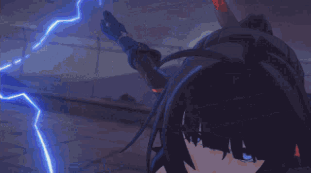 a person is holding a blue flame in their hands