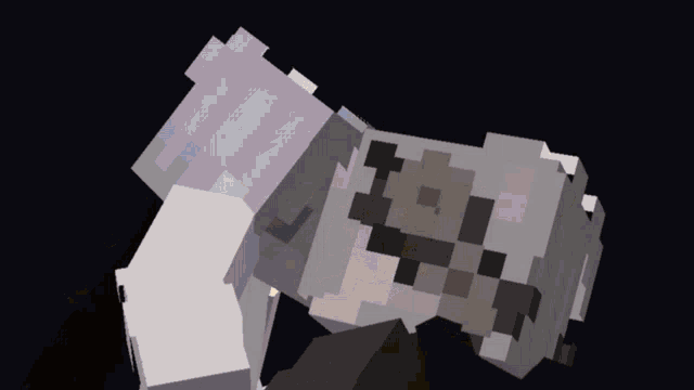 a pixel art drawing of a sheep with a black face