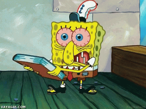 Spongebob Book GIF - Spongebob Book Cramming GIFs