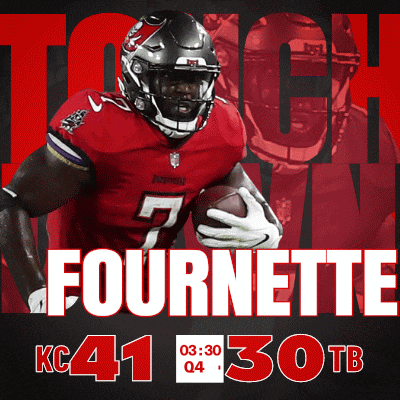 a poster for a football player named fournette with a time of 3:30