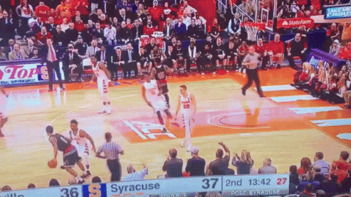 a basketball game between syracuse and virginia tech