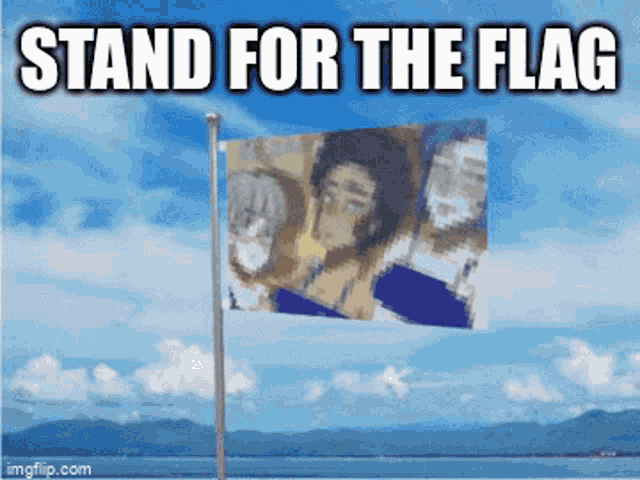 Flag Stand For The Flag GIF - Flag Stand For The Flag Golden Deer GIFs