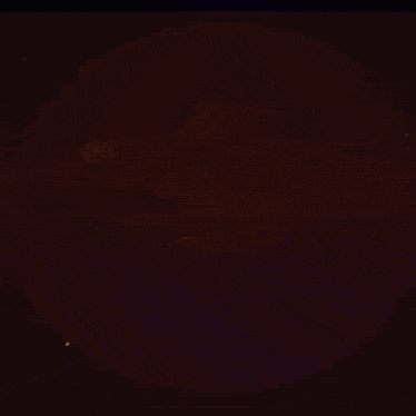 a painting of a red and purple explosion with a black background