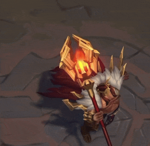a cartoon character is holding a torch with a flame in it