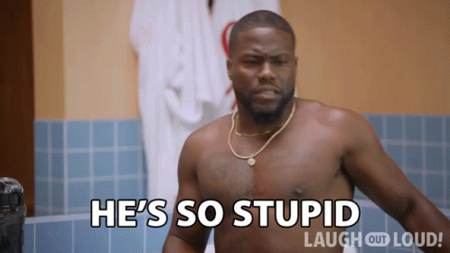 Hes So Stupid Kevin Hart GIF - Hes So Stupid Kevin Hart Cold As Balls GIFs