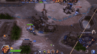 a screenshot of a video game with capture the temple in the upper right corner