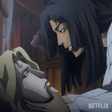 a cartoon of a man and a woman with netflix written in the bottom right corner