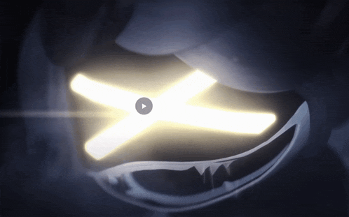 a close up of a person 's mouth with a yellow light coming out of it