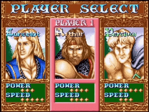 a player select screen for a video game with three players