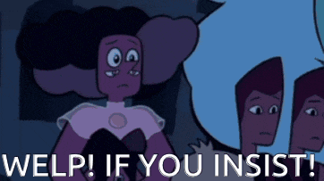 a purple cartoon character says welp if you insist !