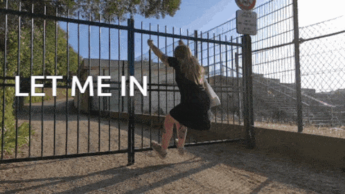 Let Me In Truckercassie GIF - Let Me In Truckercassie Gate Closed GIFs