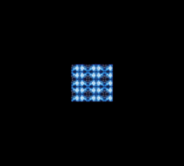 a computer generated image of a kaleidoscope of blue lights