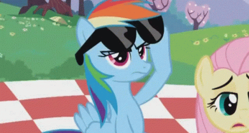 Rainbow Dash Deal With It GIF - Rainbow Dash Deal With It Mlp GIFs