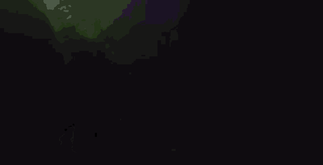 a green and black background with a blurred image of a forest