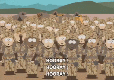Army Hooray GIF - Hooray Army South Park GIFs