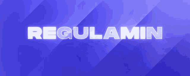 a purple background with the word regulamin in white
