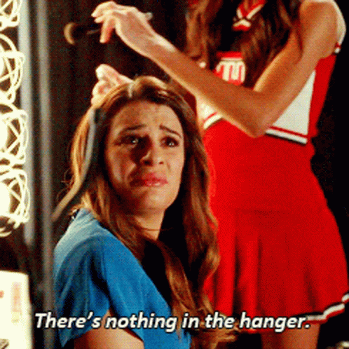 Glee Rachel Berry GIF - Glee Rachel Berry Theres Nothing In The Hanger GIFs
