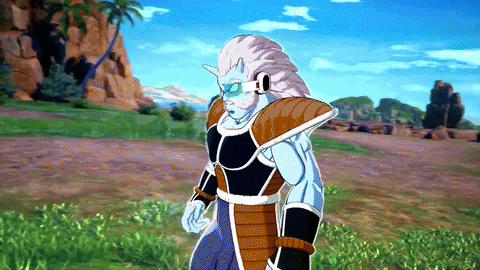 a cartoon character is standing in a field wearing a pair of sunglasses