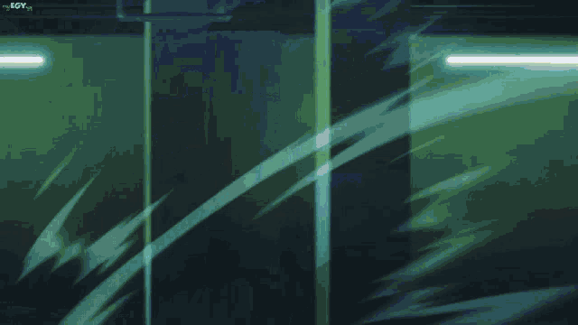 a person is holding a sword with a glowing light coming out of it and the words sgv on the bottom