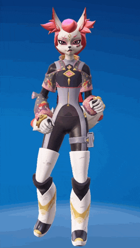 a video game character with a fox 's head