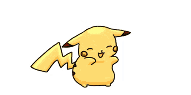 a drawing of a pikachu with red eyes