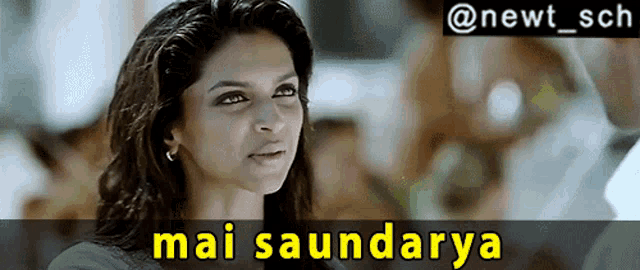 a picture of a woman with the caption mai saunderya
