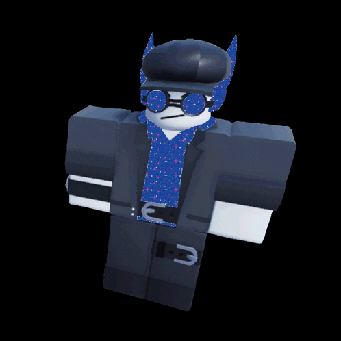 a roblox character wearing a black hat and sunglasses