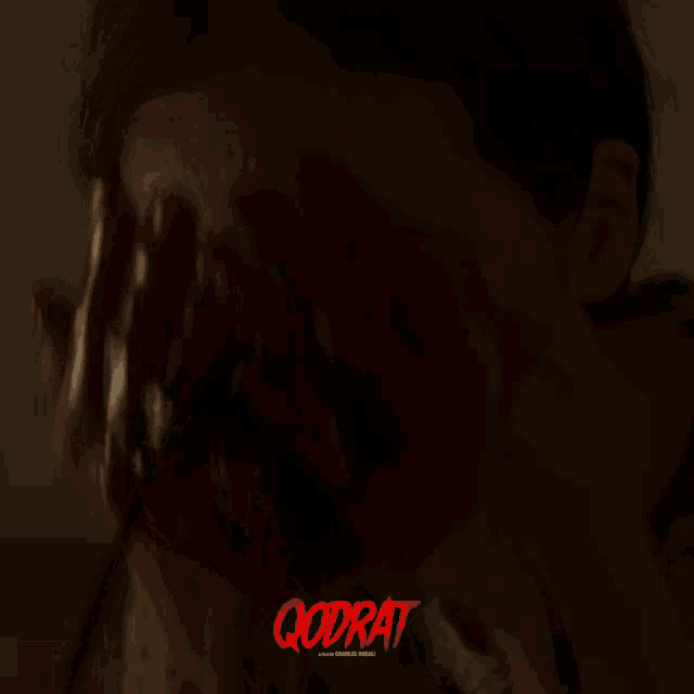 a poster for a movie called godrat shows a woman with blood on her face