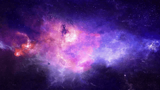 a purple and pink galaxy with lots of stars in the background